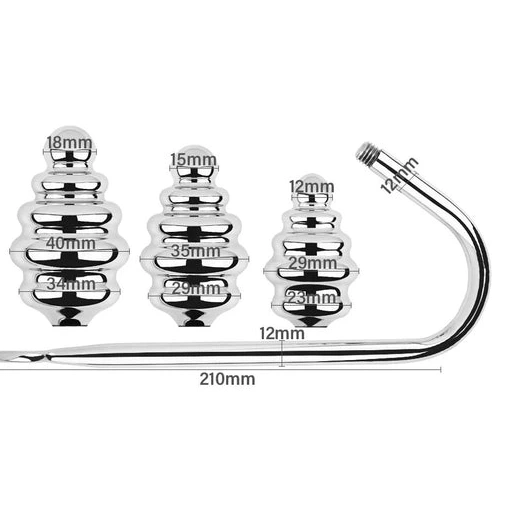 Anal Hooks Screw-in Ribbed 8826 Anal Set GreatBenefit Hook 0921